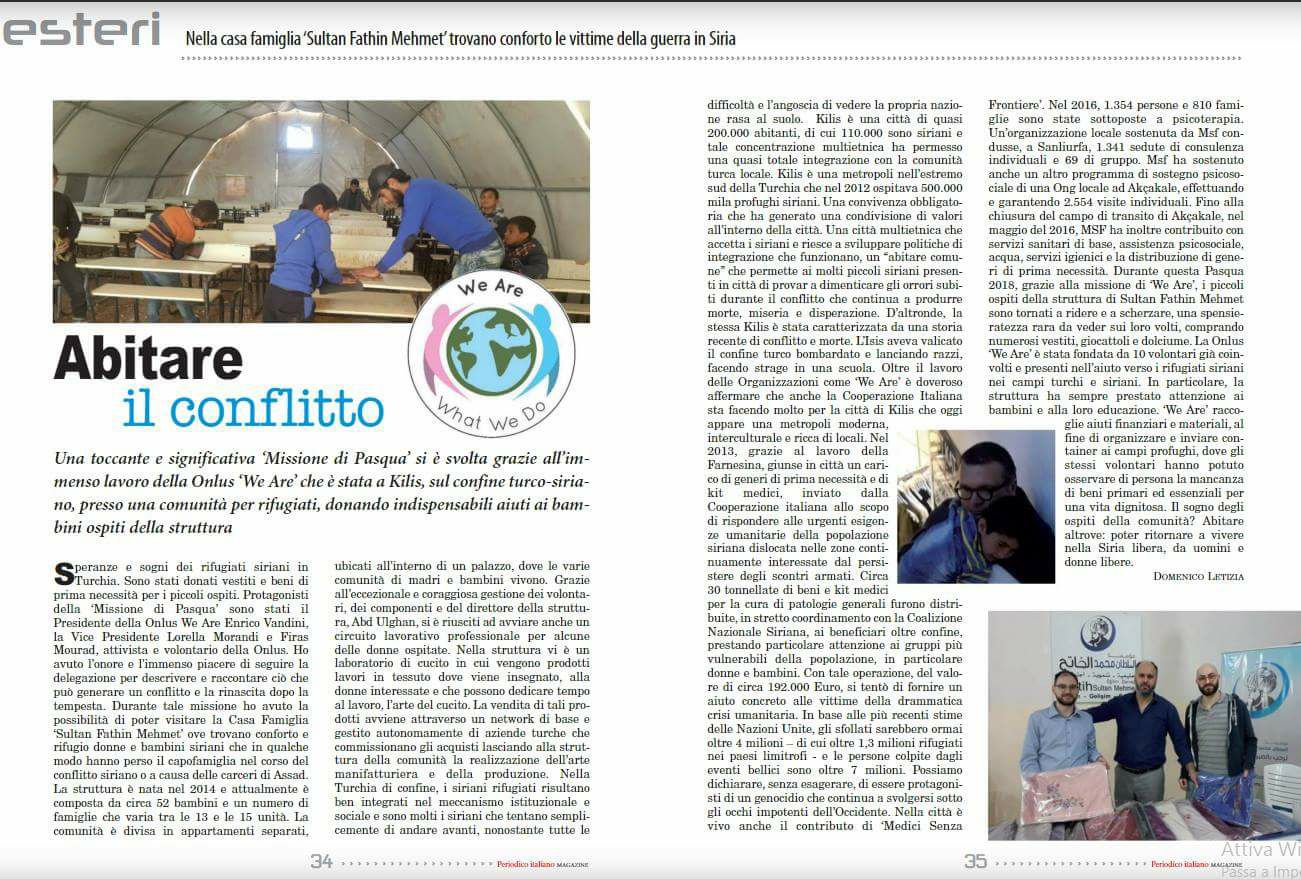 الانسانية هي التي تجمعنا  الصحيفة الايطالية تقف بصف الحق والحرية